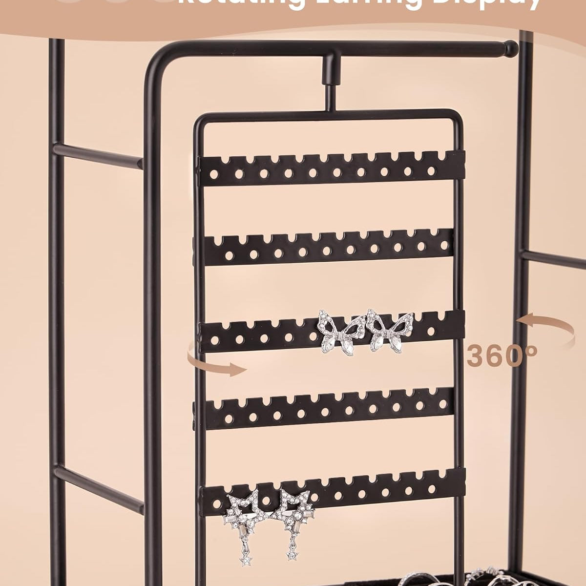 360° Rotating Jewelry Organizer Display Stand