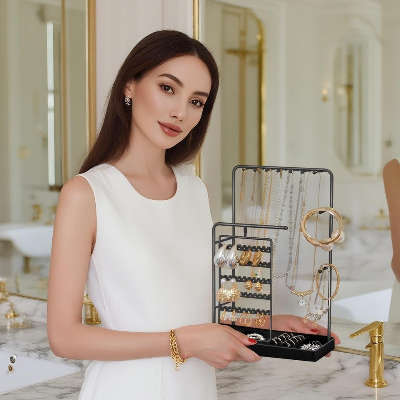 360° Rotating Jewelry Organizer Display Stand