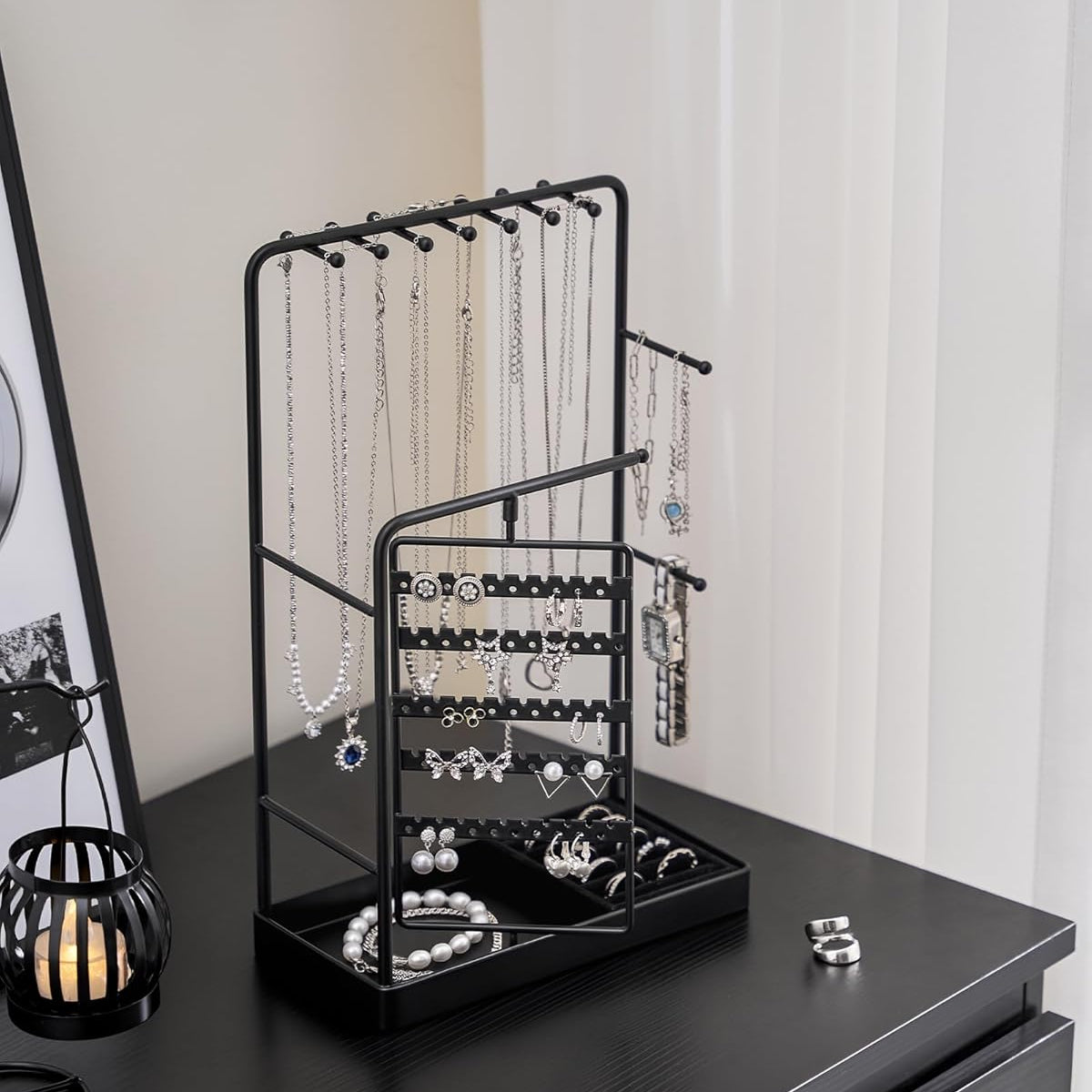360° Rotating Jewelry Organizer Display Stand