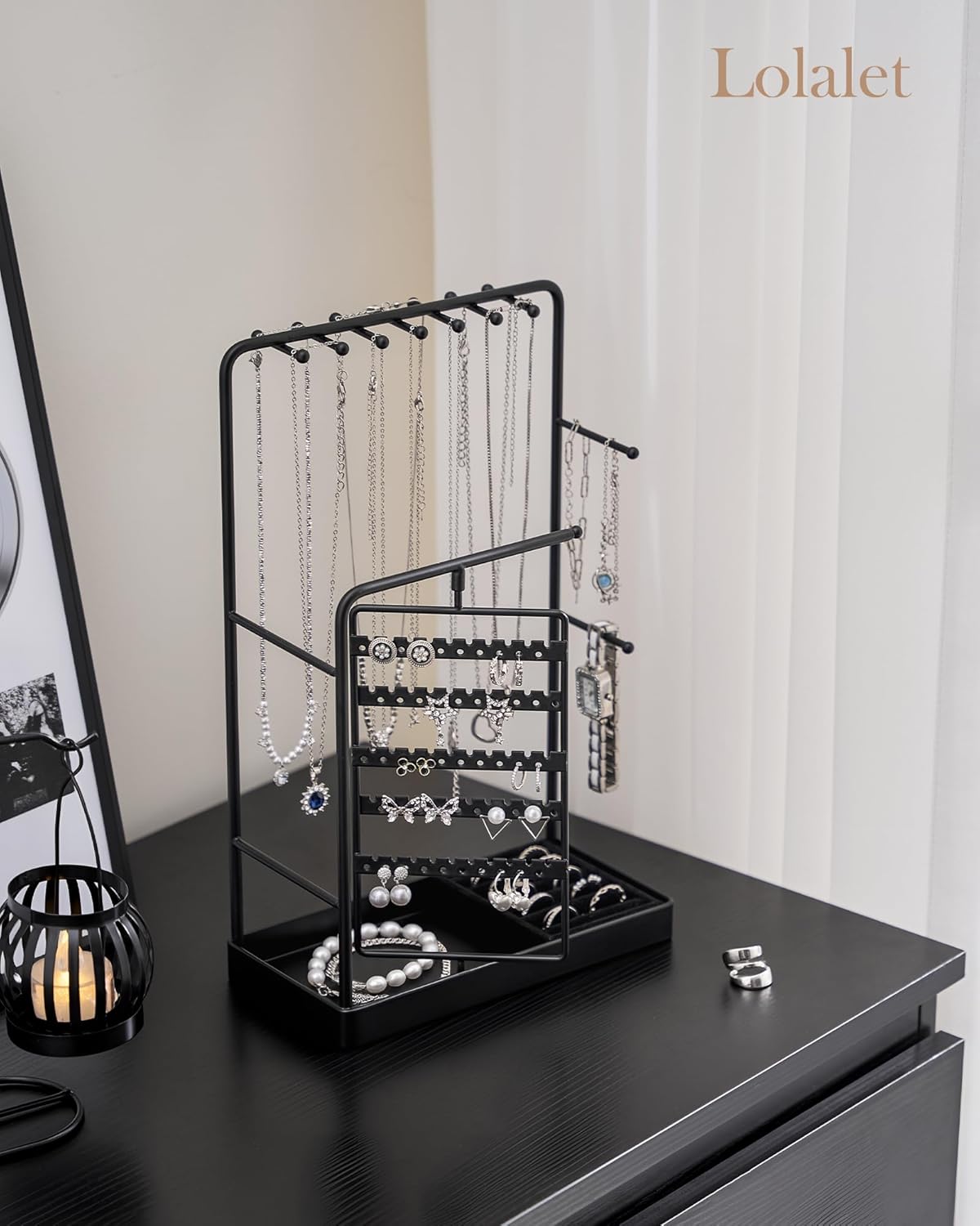 360° Rotating Jewelry Organizer Display Stand