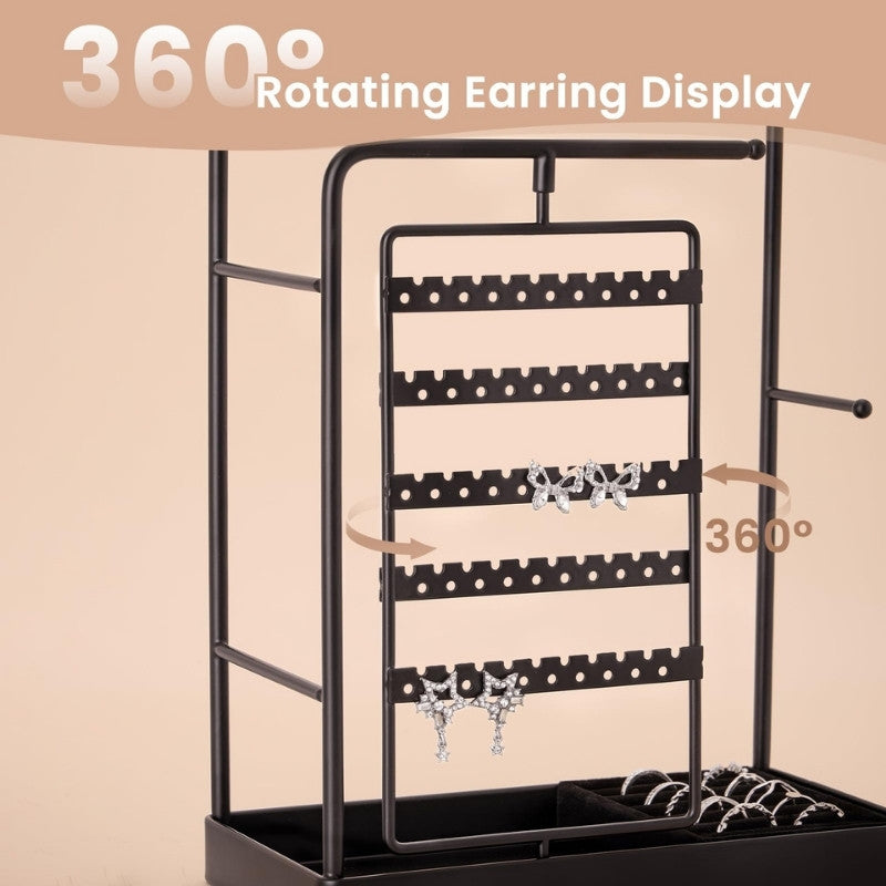 360° Rotating Jewelry Organizer Display Stand