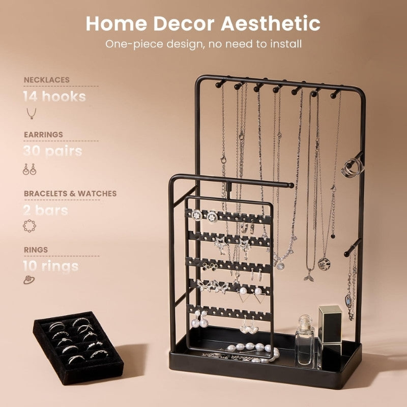 360° Rotating Jewelry Organizer Display Stand