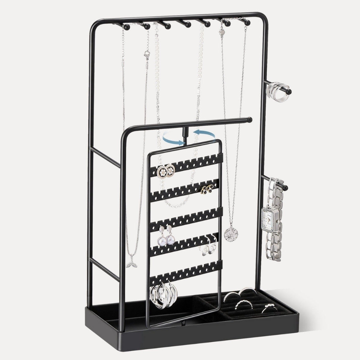 360° Rotating Jewelry Organizer Display Stand