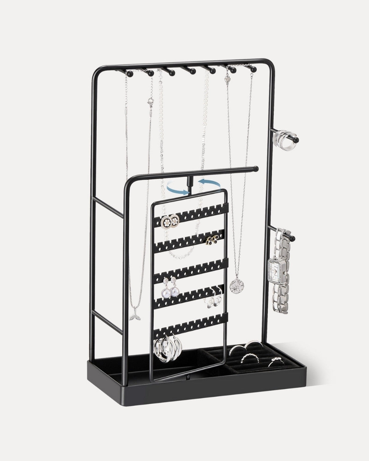 360° Rotating Jewelry Organizer Display Stand