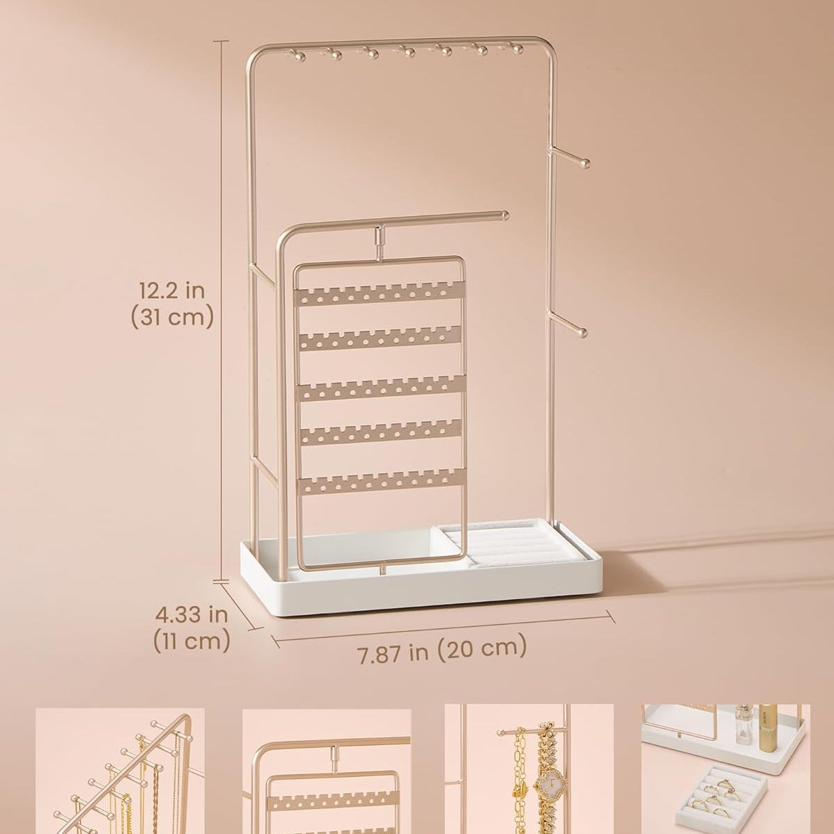 360° Rotating Jewelry Organizer Display Stand