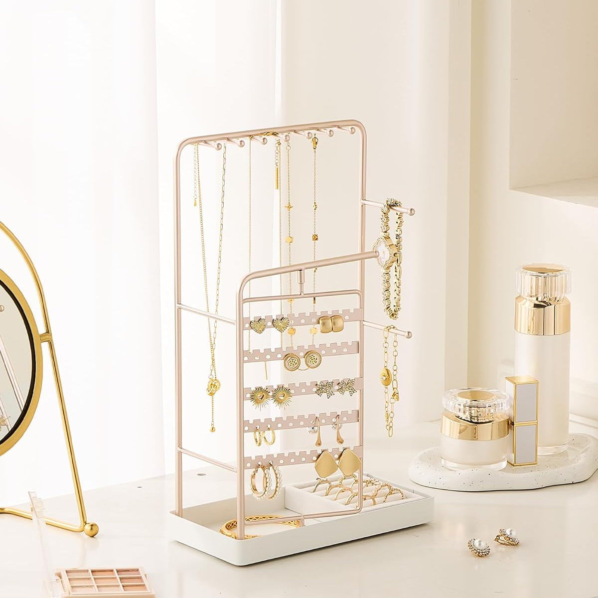 360° Rotating Jewelry Organizer Display Stand