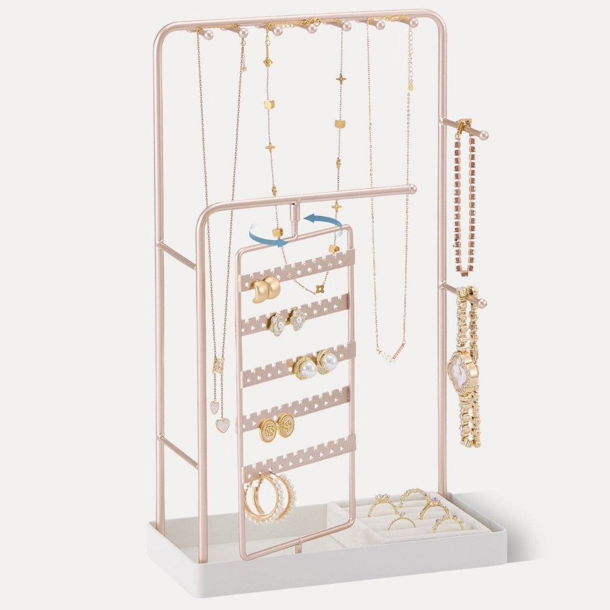 360° Rotating Jewelry Organizer Display Stand