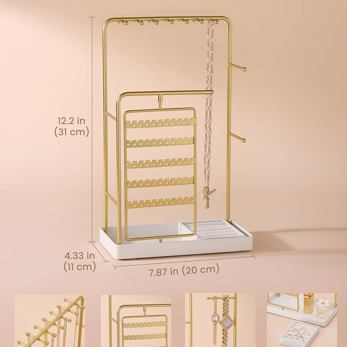 360° Rotating Jewelry Organizer Display Stand