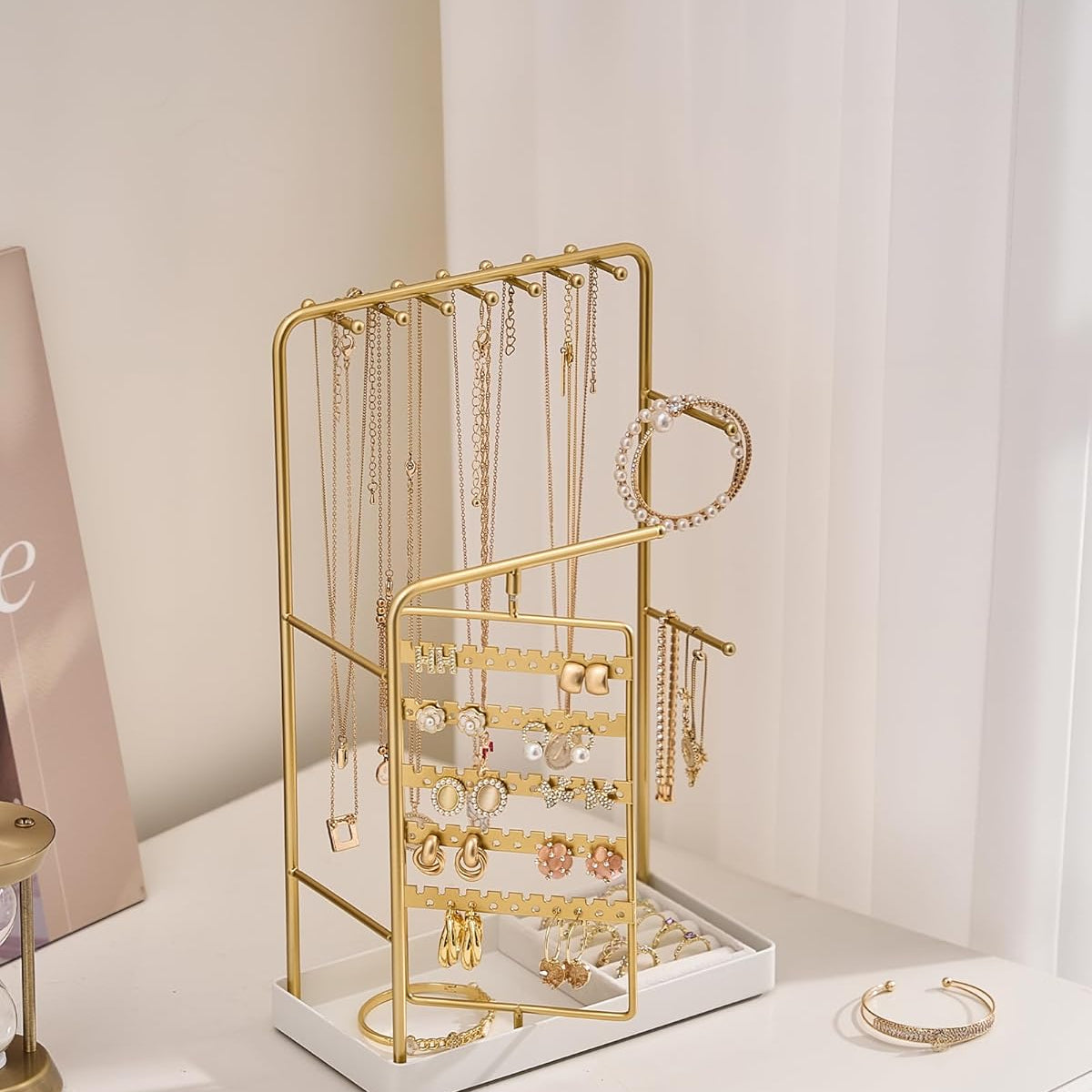 360° Rotating Jewelry Organizer Display Stand