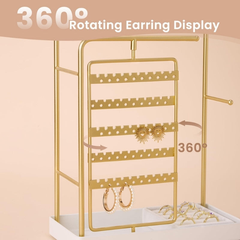 360° Rotating Jewelry Organizer Display Stand