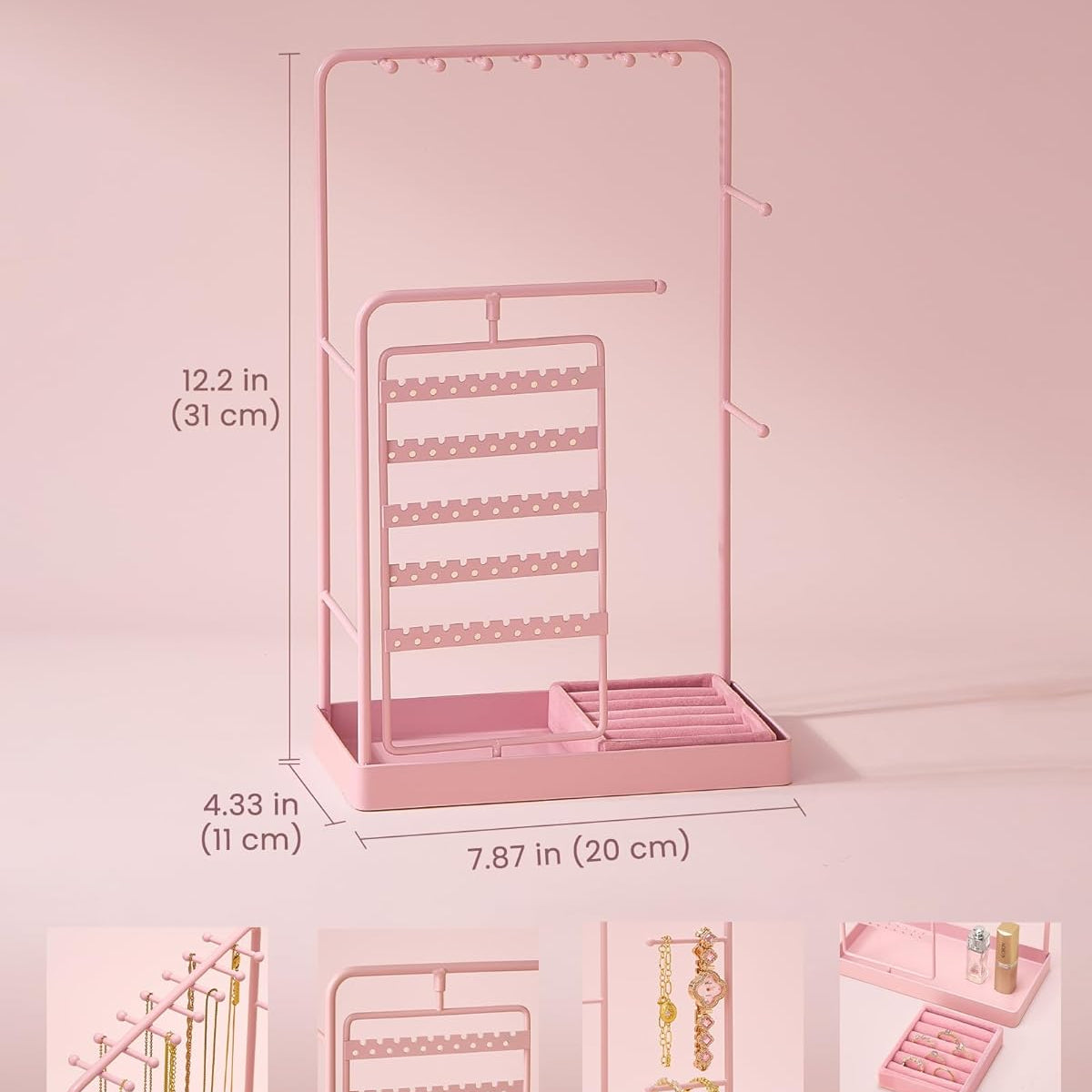 360° Rotating Jewelry Organizer Display Stand