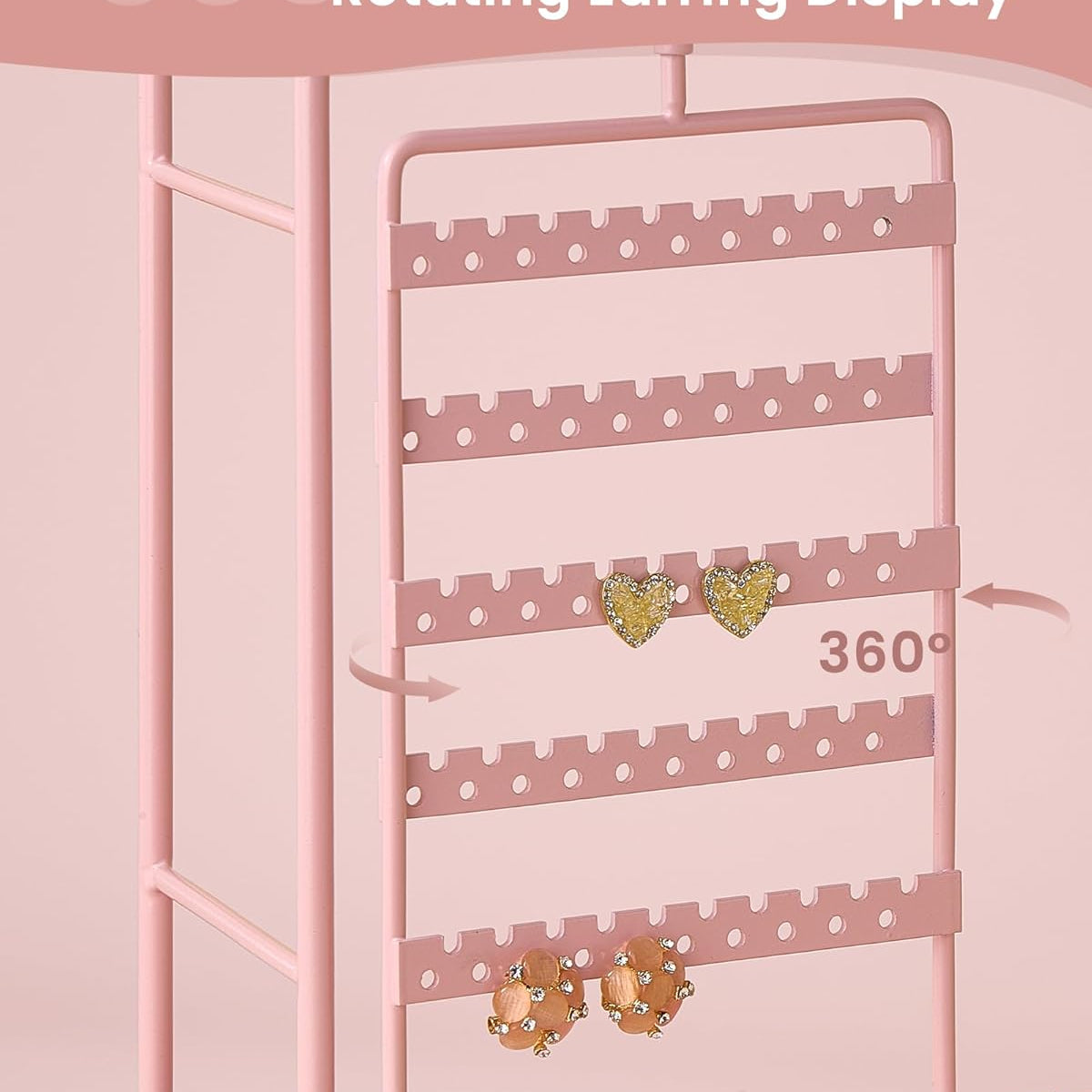 360° Rotating Jewelry Organizer Display Stand