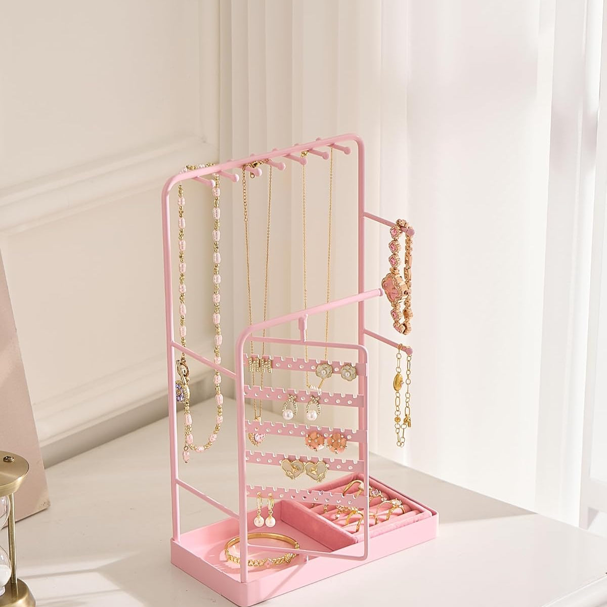 360° Rotating Jewelry Organizer Display Stand