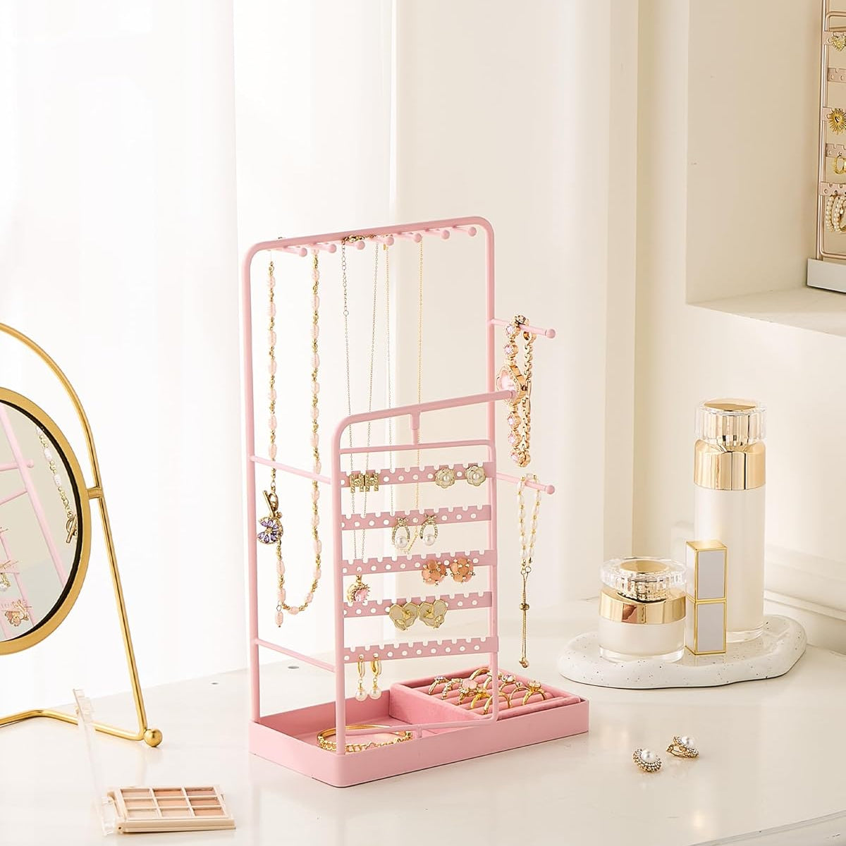 360° Rotating Jewelry Organizer Display Stand