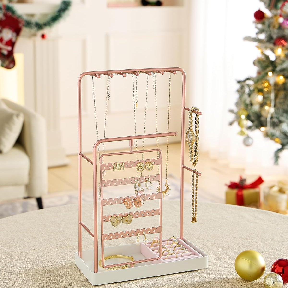 360° Rotating Jewelry Organizer Display Stand