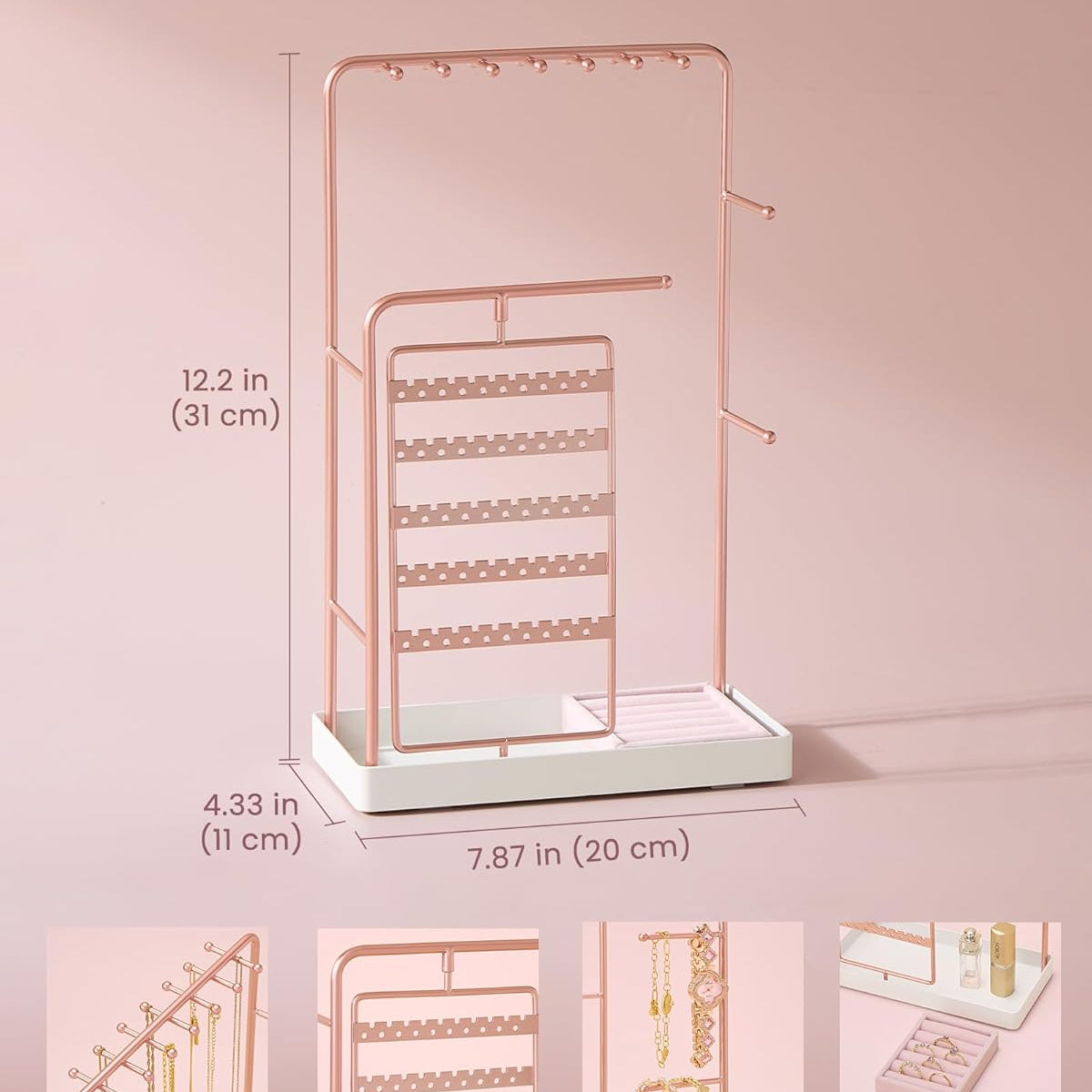 360° Rotating Jewelry Organizer Display Stand