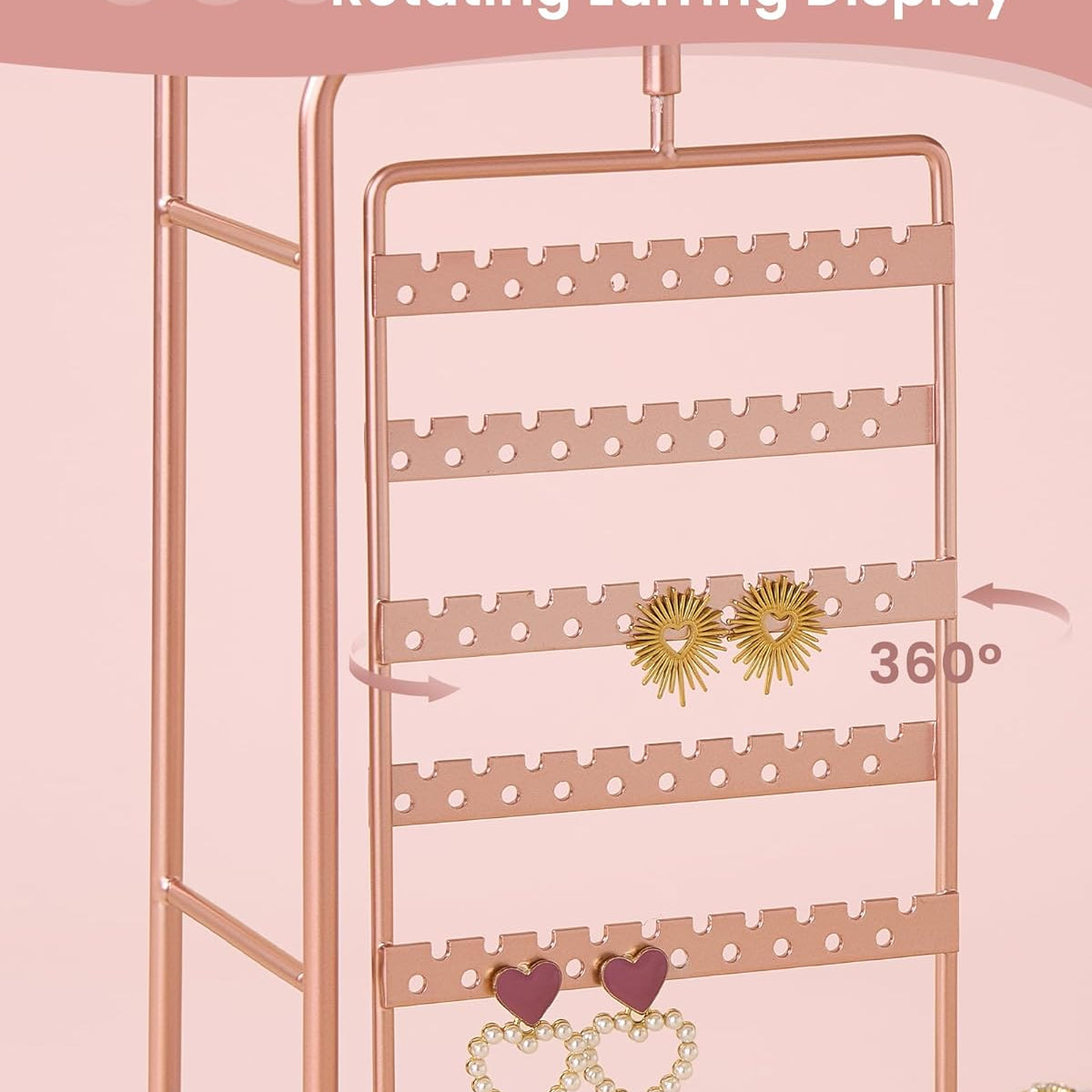 360° Rotating Jewelry Organizer Display Stand