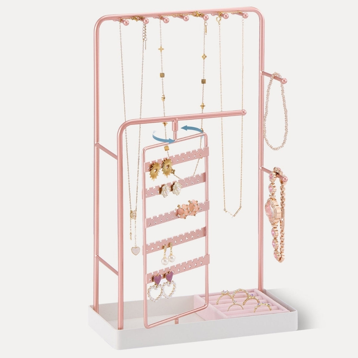 360° Rotating Jewelry Organizer Display Stand