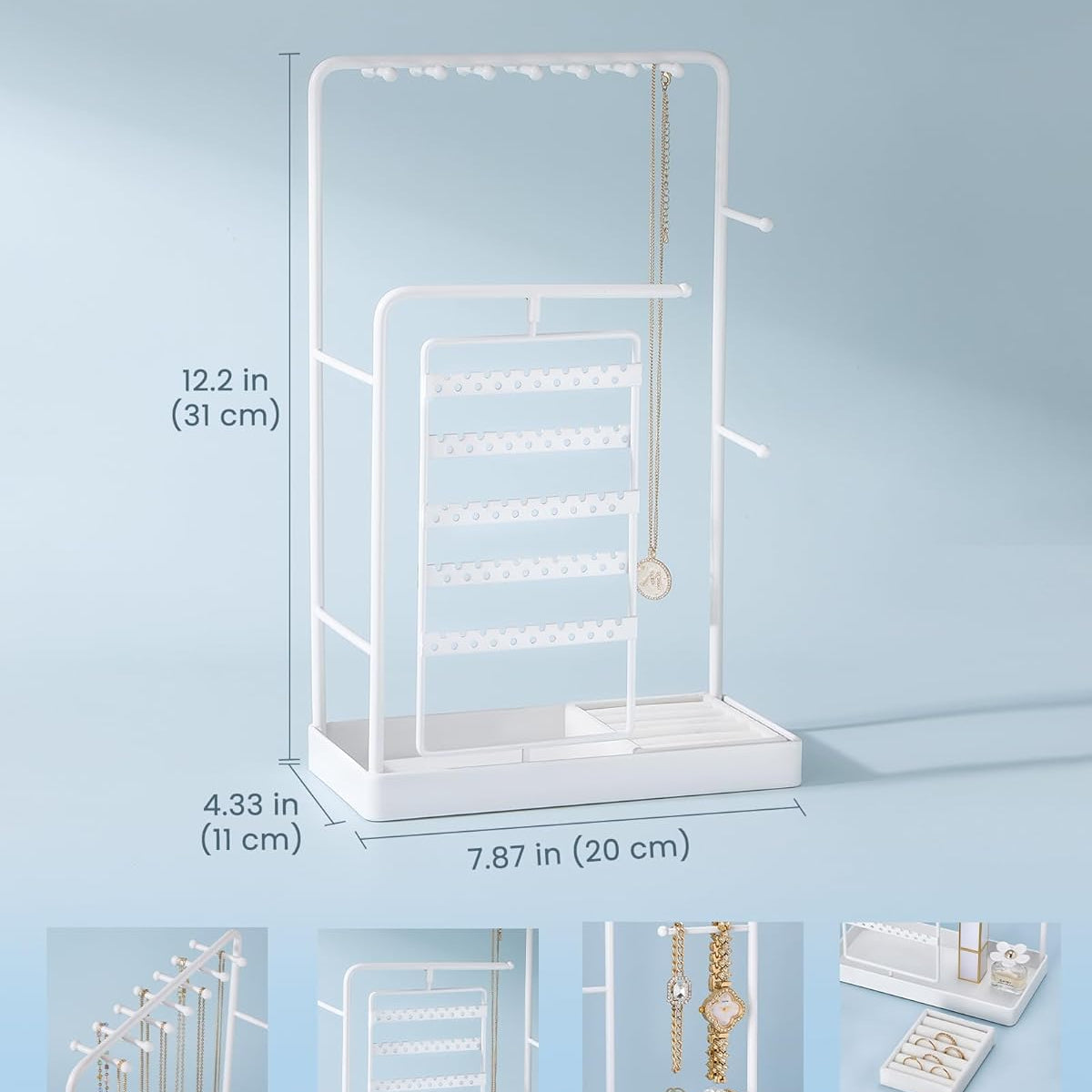 360° Rotating Jewelry Organizer Display Stand