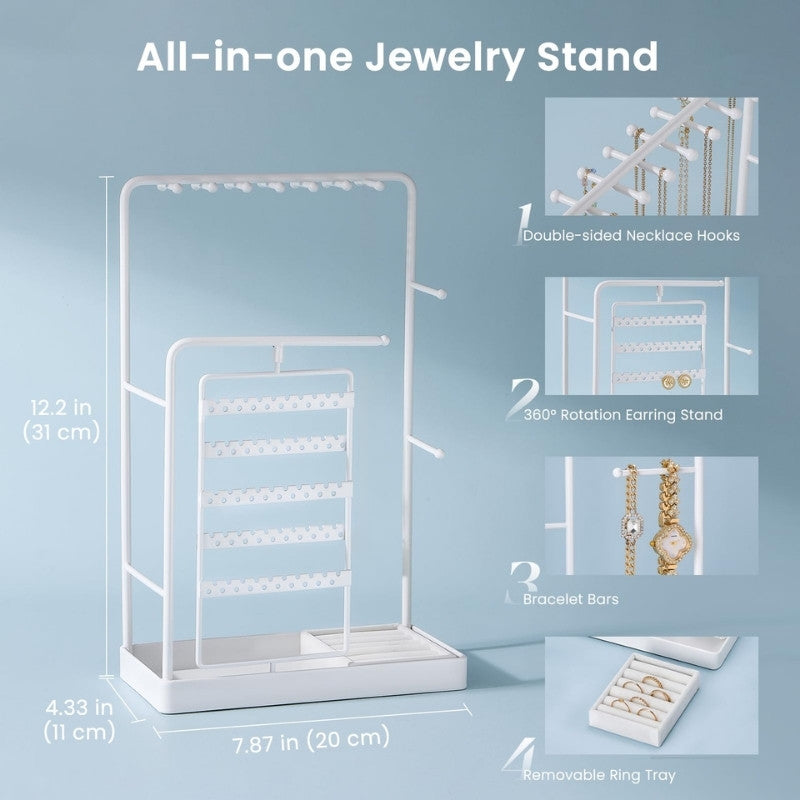 360° Rotating Jewelry Organizer Display Stand