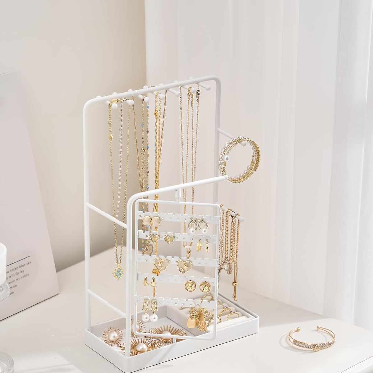 360° Rotating Jewelry Organizer Display Stand