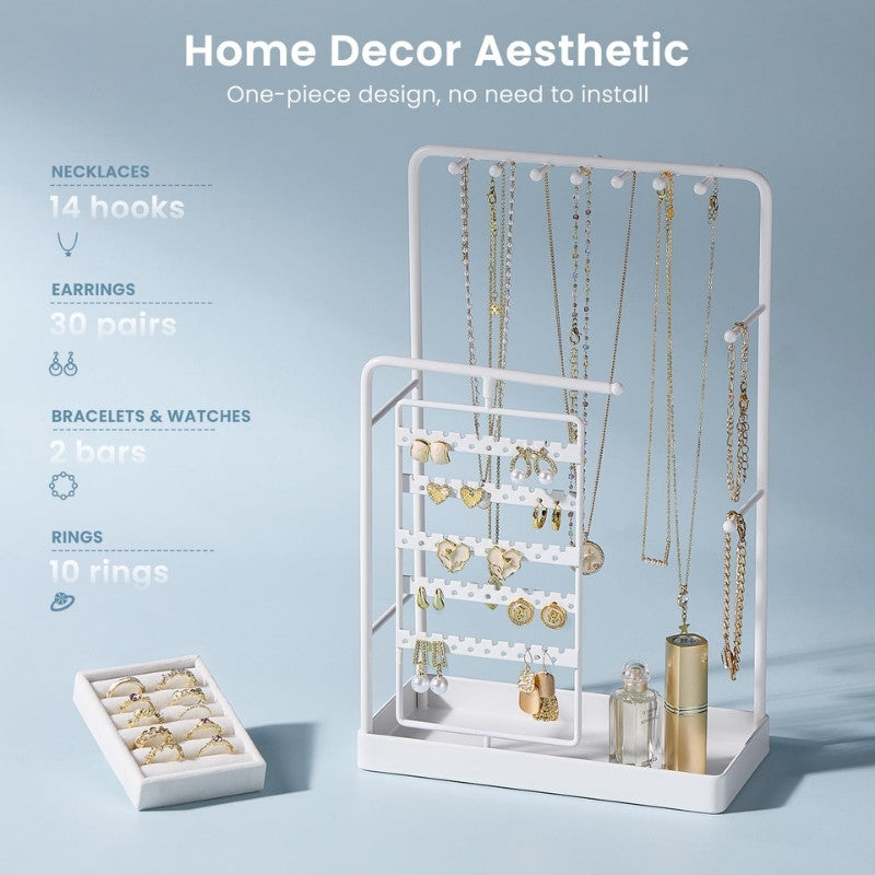 360° Rotating Jewelry Organizer Display Stand