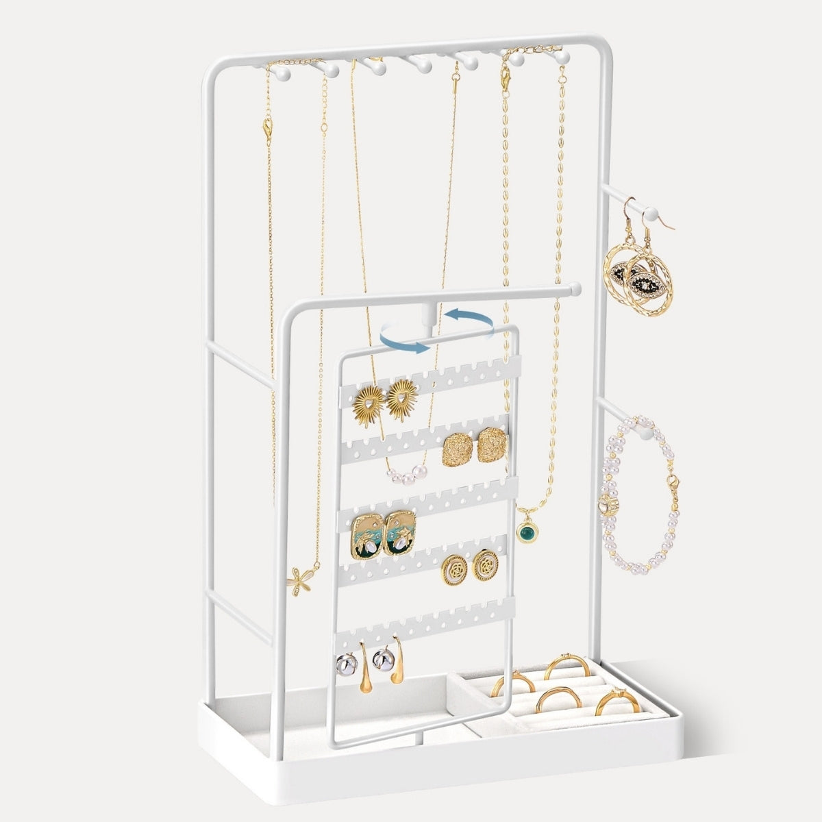 360° Rotating Jewelry Organizer Display Stand