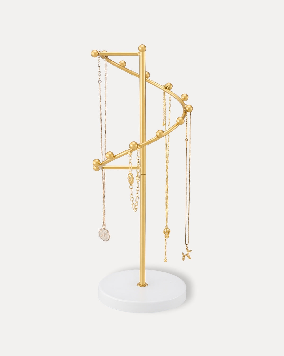 Helix-shaped Metal Jewelry Organizer Display Stand