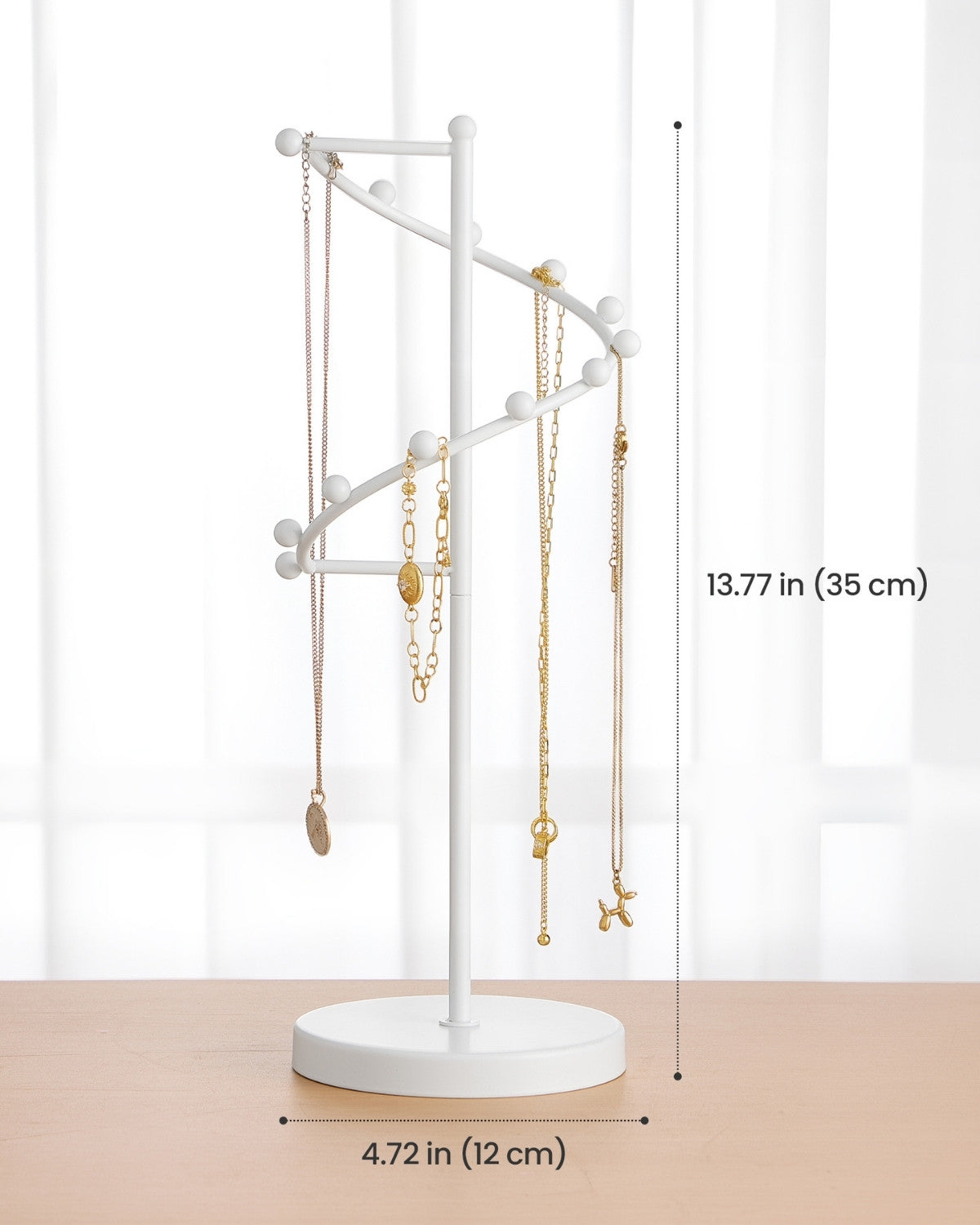 Helix-shaped Metal Jewelry Organizer Display Stand