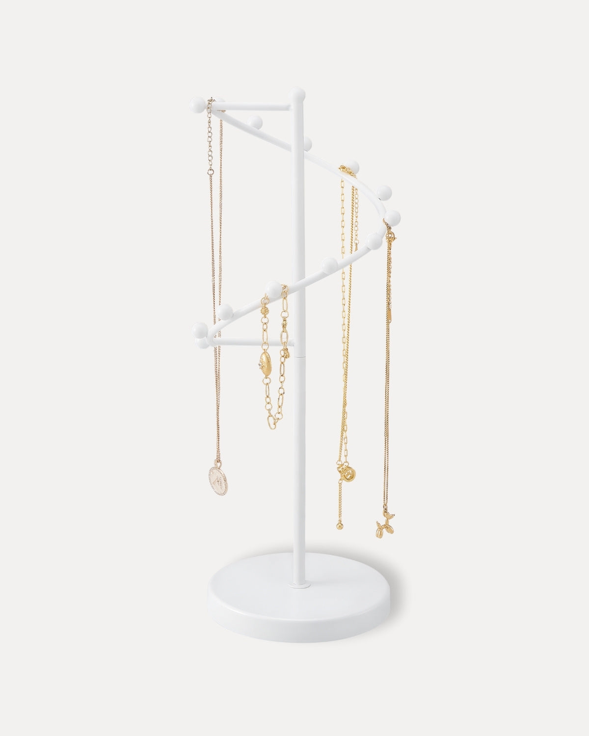 Helix-shaped Metal Jewelry Organizer Display Stand