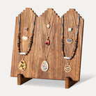 wooden necklace jewelry stand for retail
