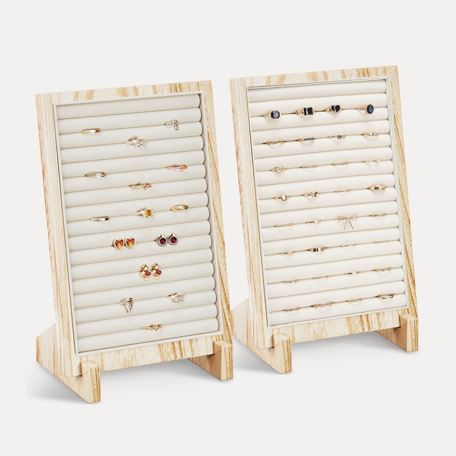 wooden rings jewelry stand for retail