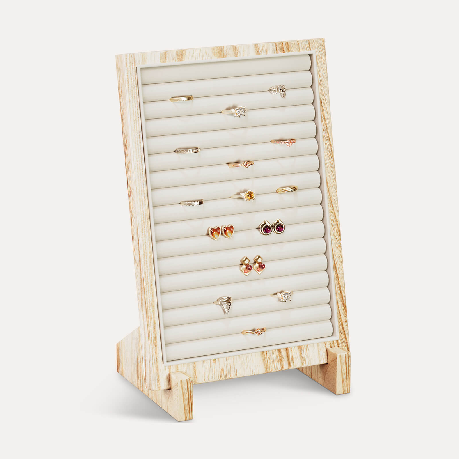 wooden rings jewelry stand for retail