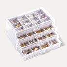 Acrylic Jewelry Box with Adjustable Velvet Trays