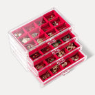 Acrylic Jewelry Box with Adjustable Velvet Trays