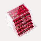 Acrylic Jewelry Box with Adjustable Velvet Trays