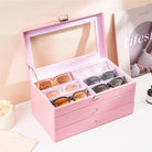 Leather Sunglasses Organizer Box
