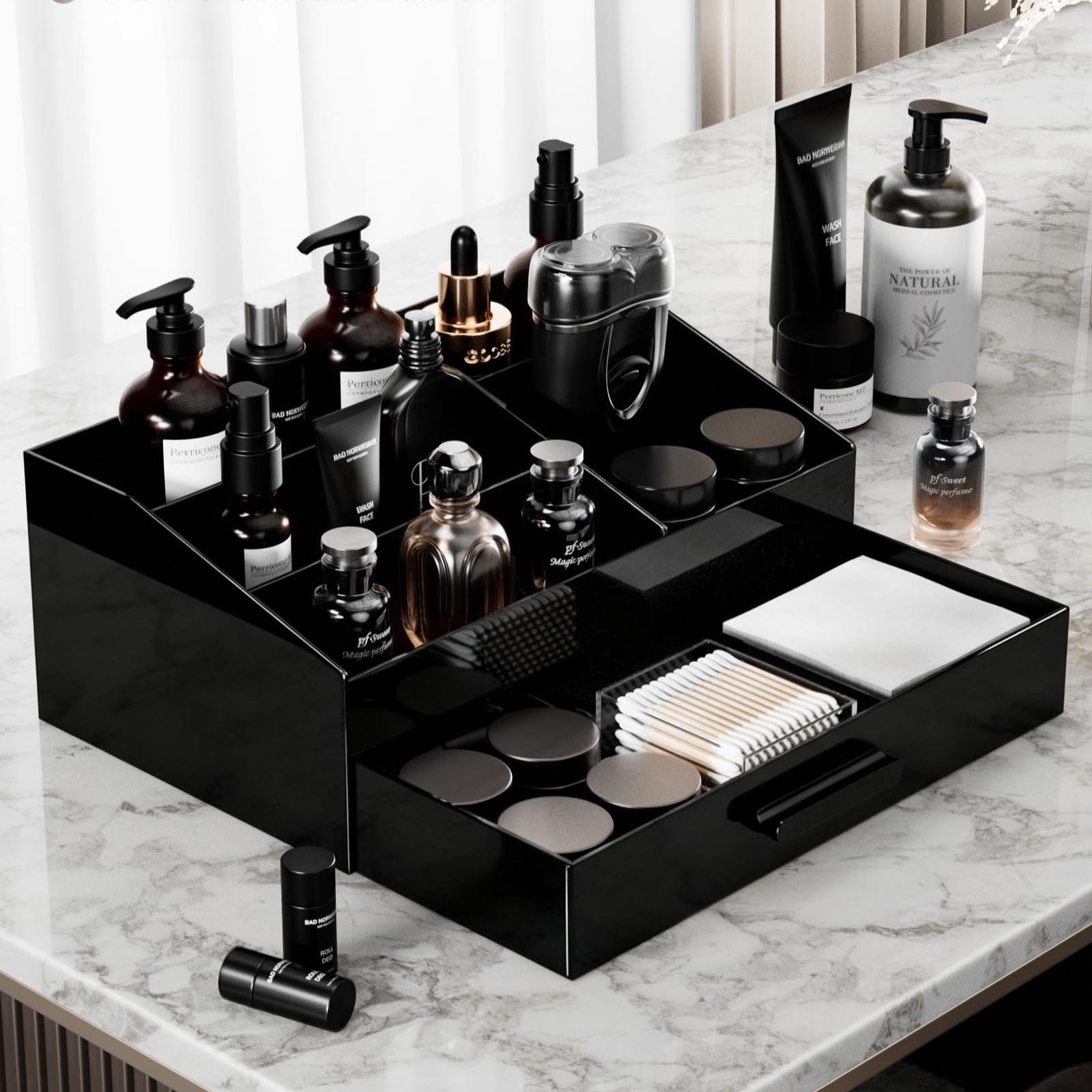 Acrylic Countertop Storage Box with Drawer