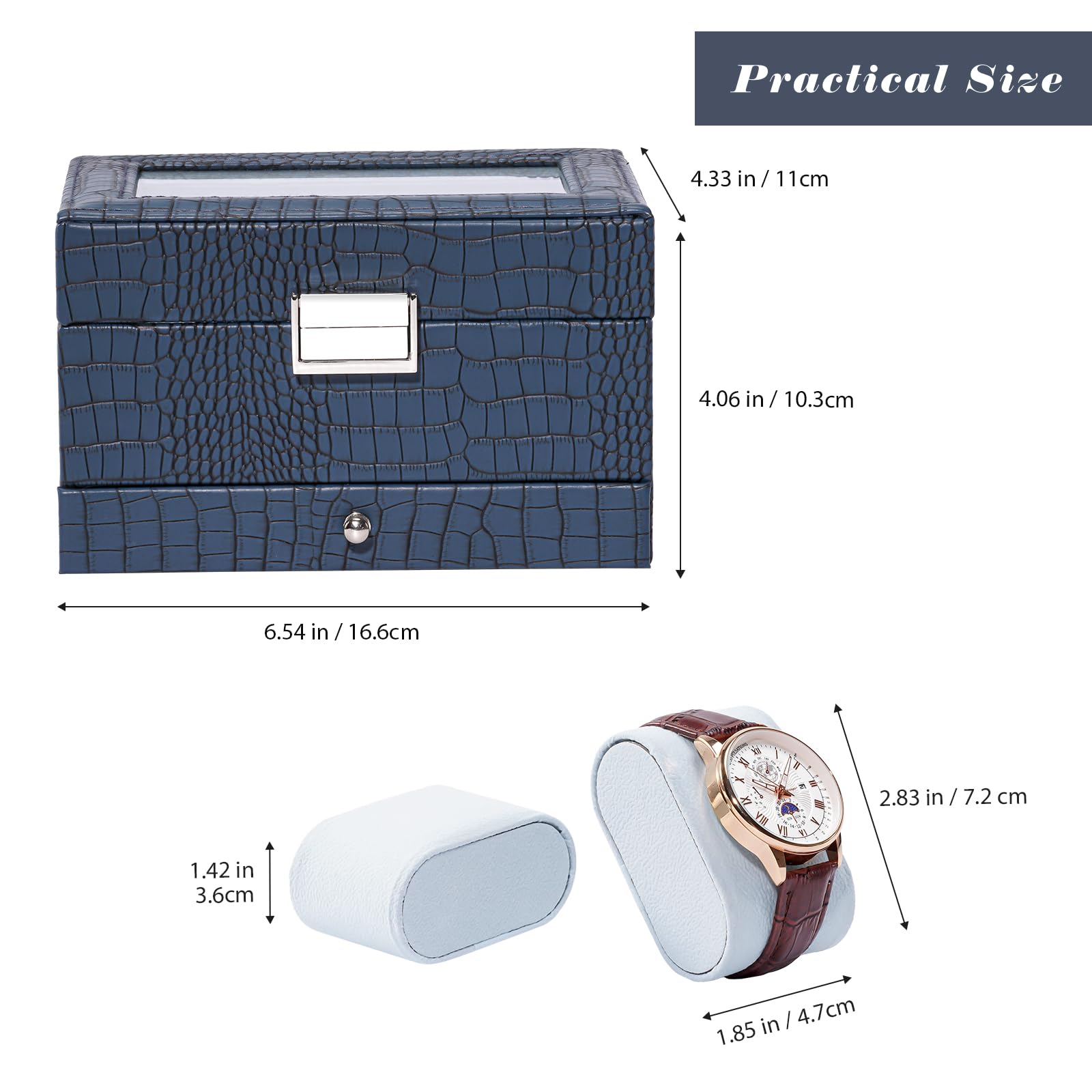 2-Layer PU Leather Watch Case for Watches & Accessories