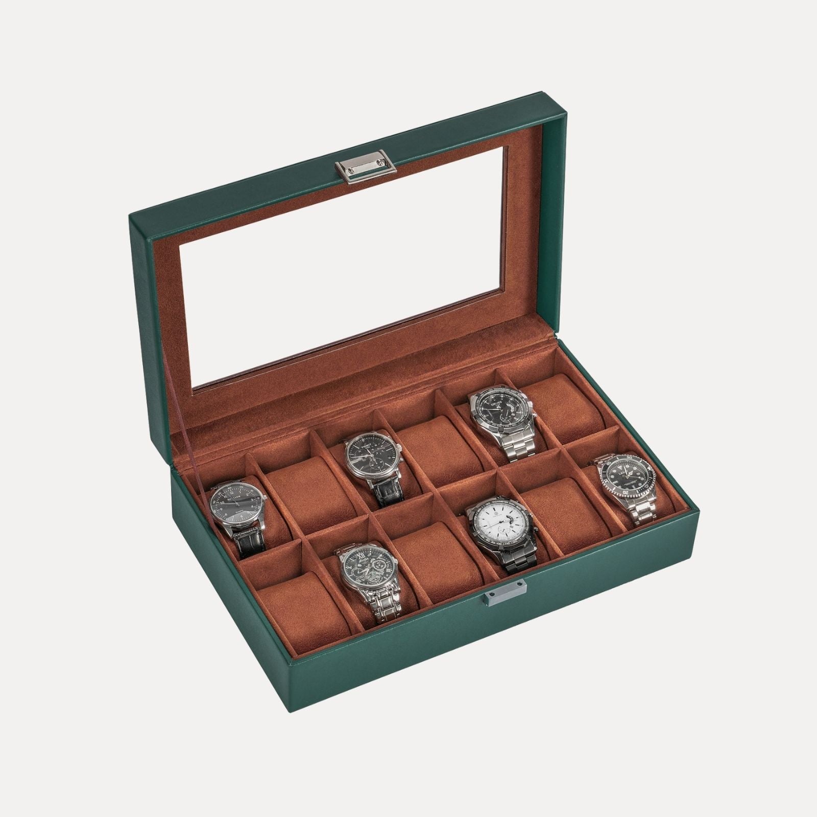 12-Slot Watch Box with Clear Display Window