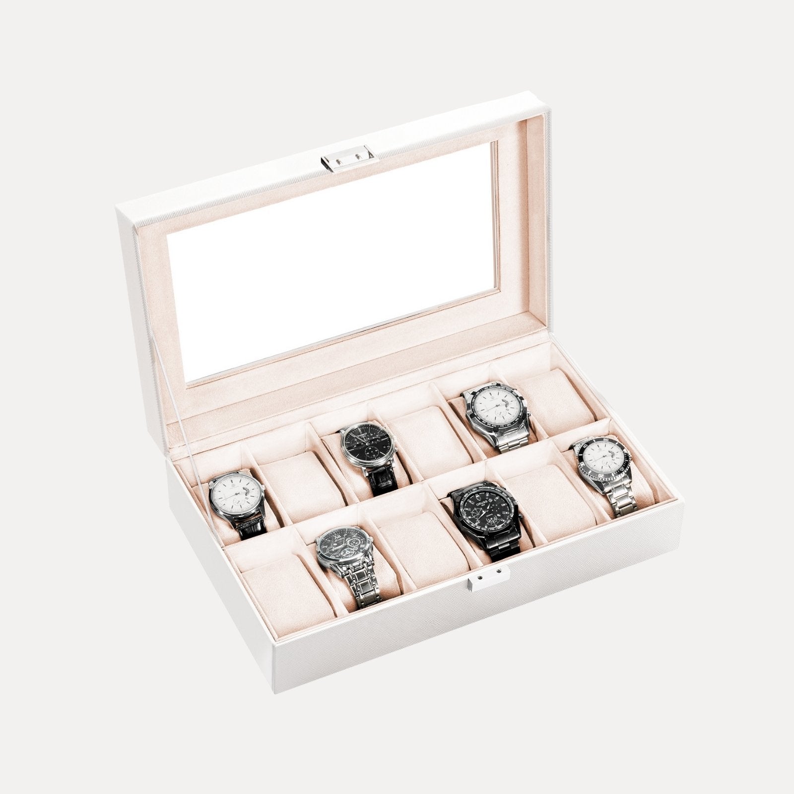12-Slot Watch Box with Clear Display Window