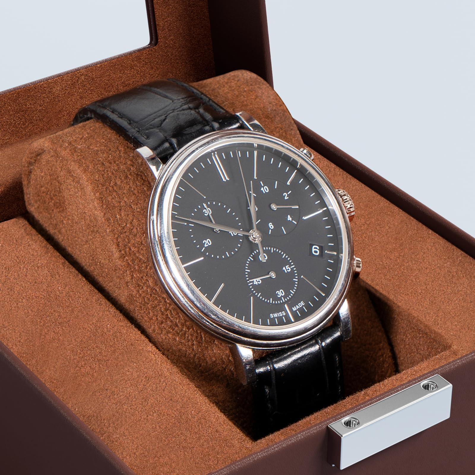 Single Watch Display Case with Glass Lid