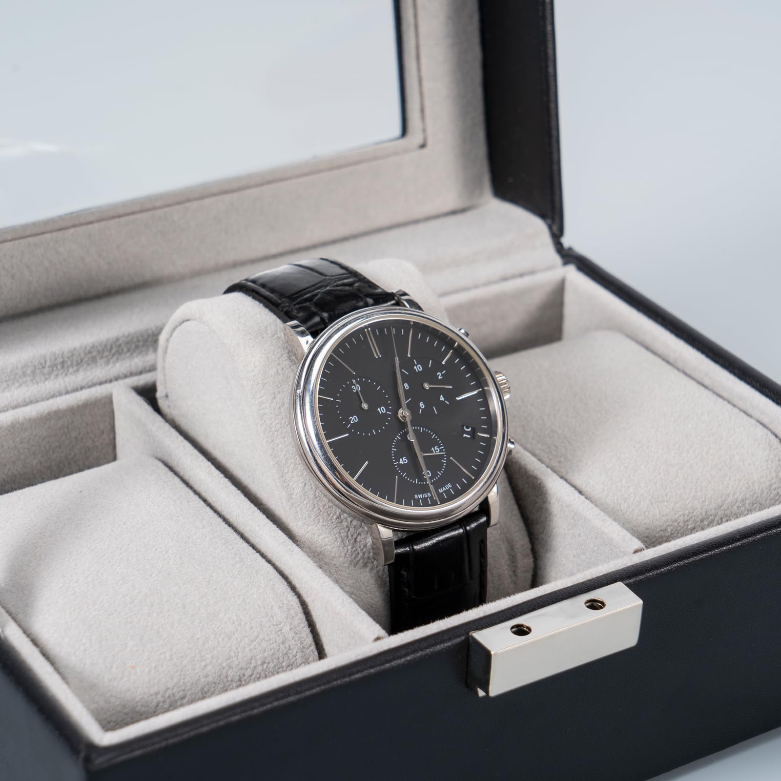 Watch Display & Storage Organizer with Glass Lid