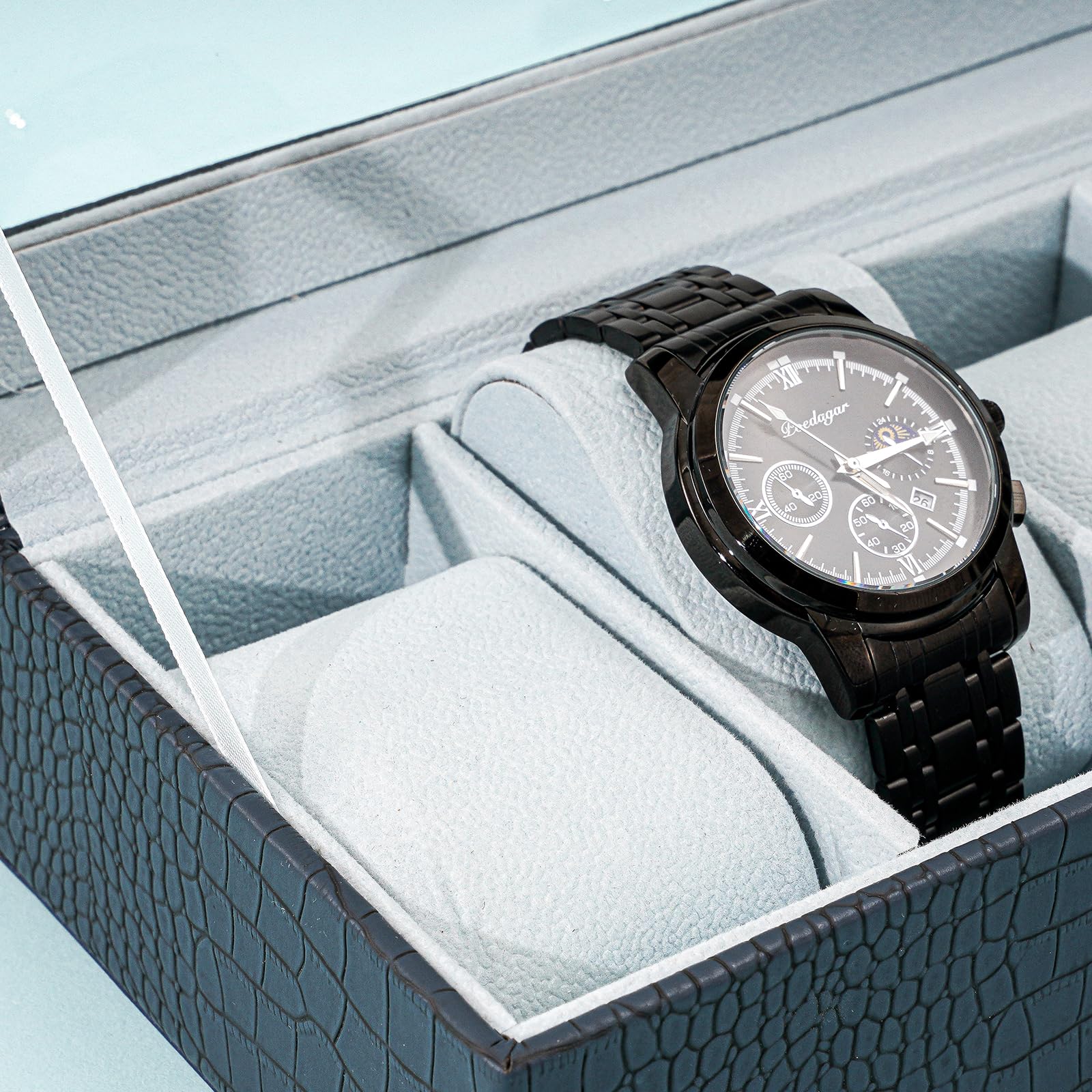 Watch Display & Storage Organizer with Glass Lid