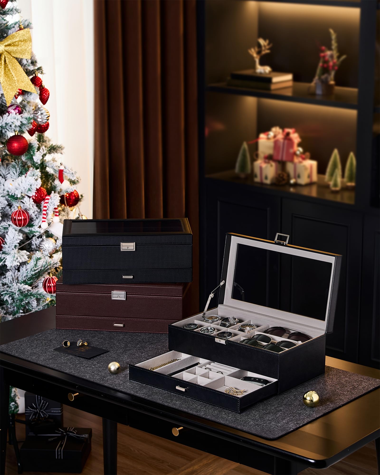 Multifunctional Double-Layer Accessories Organizer Box