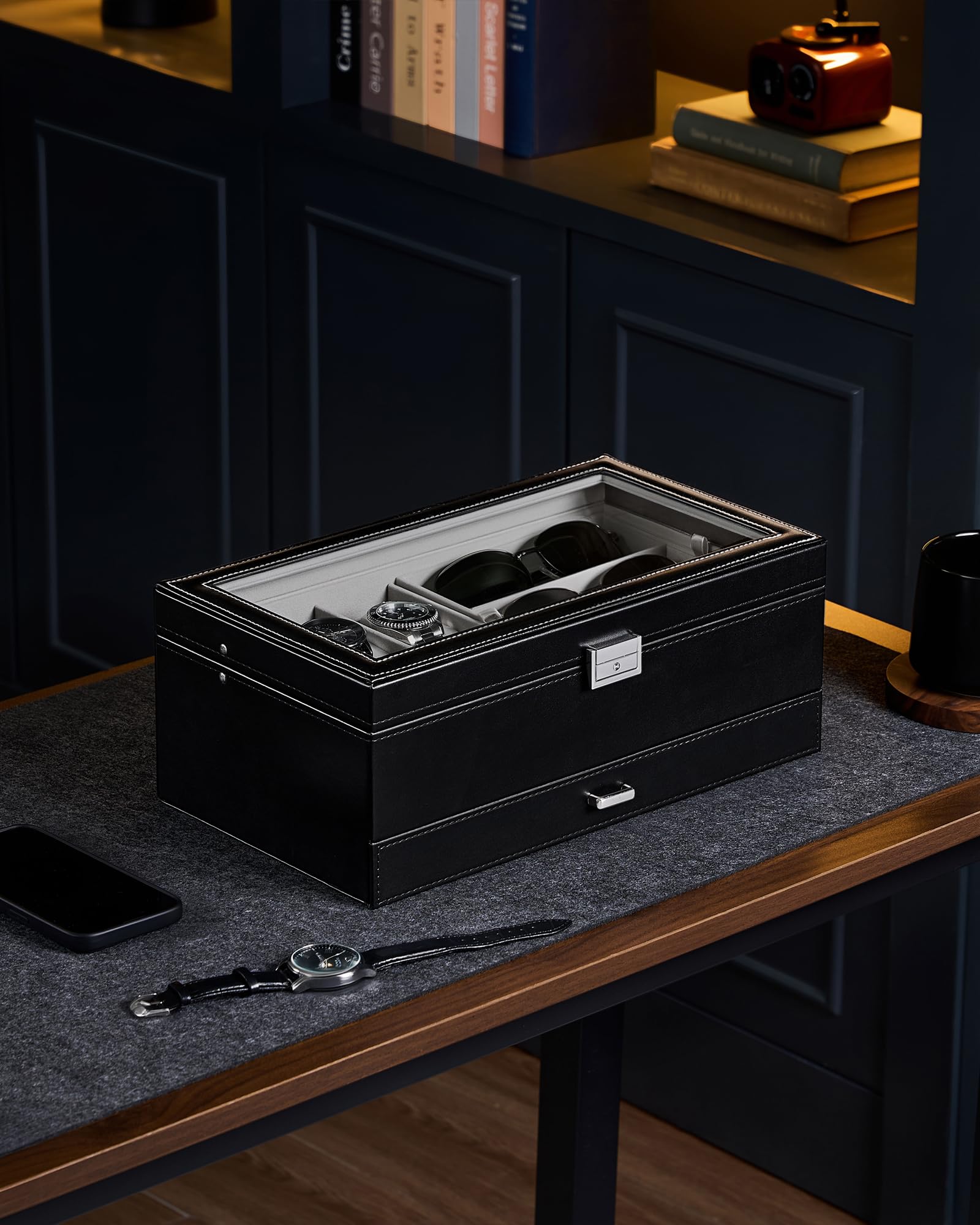 Multifunctional Double-Layer Accessories Organizer Box