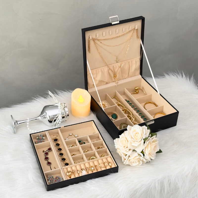 Large Leather Jewelry Box