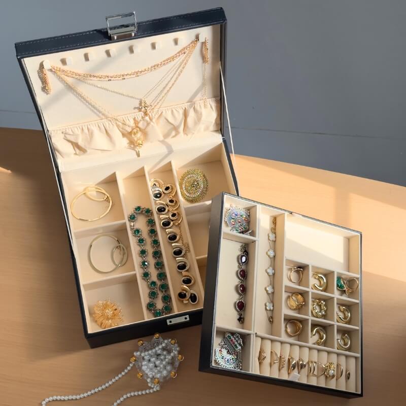Large Leather Jewelry Box