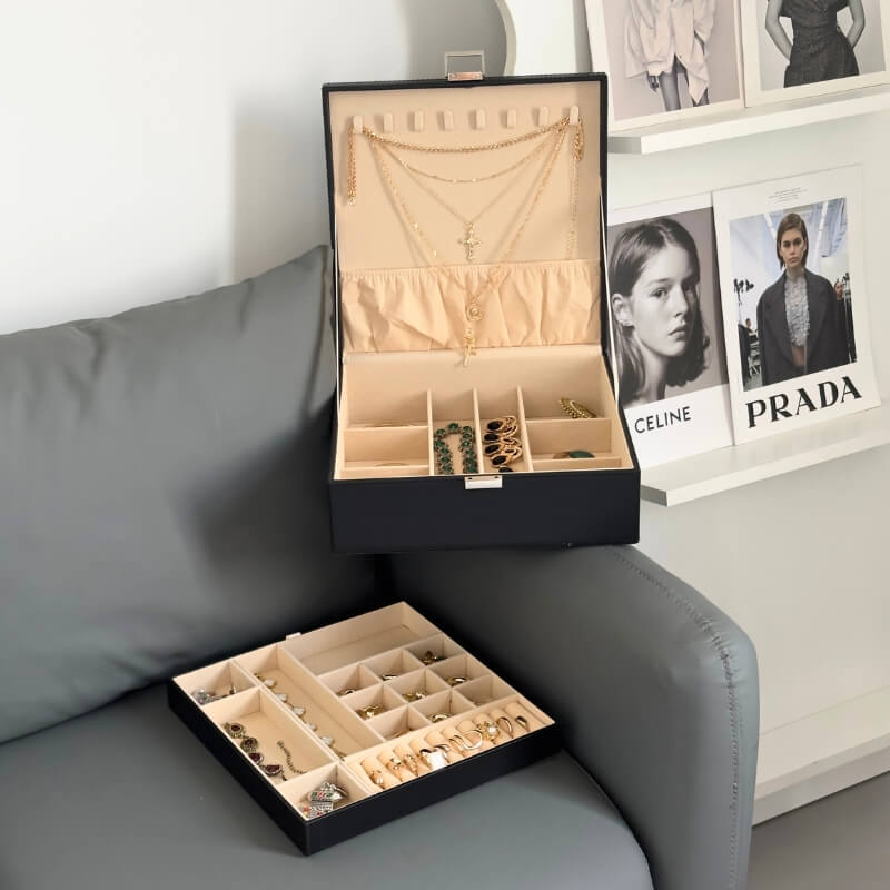 Large Leather Jewelry Box