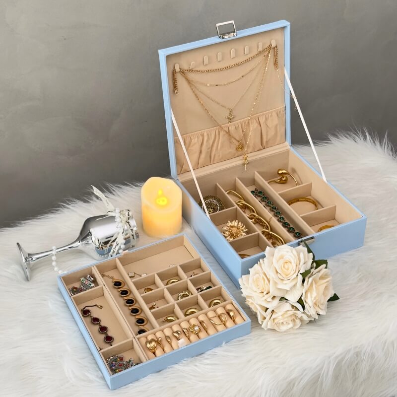 Large Leather Jewelry Box